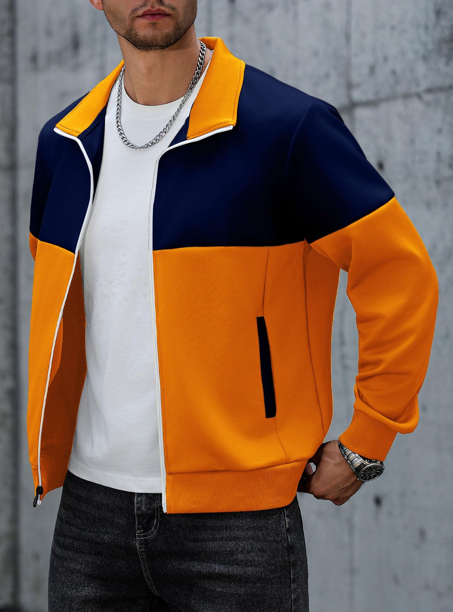 Zaitun Men’s Lightweight Casual Bomber Jacket Track Running Athletic Varsity Coat