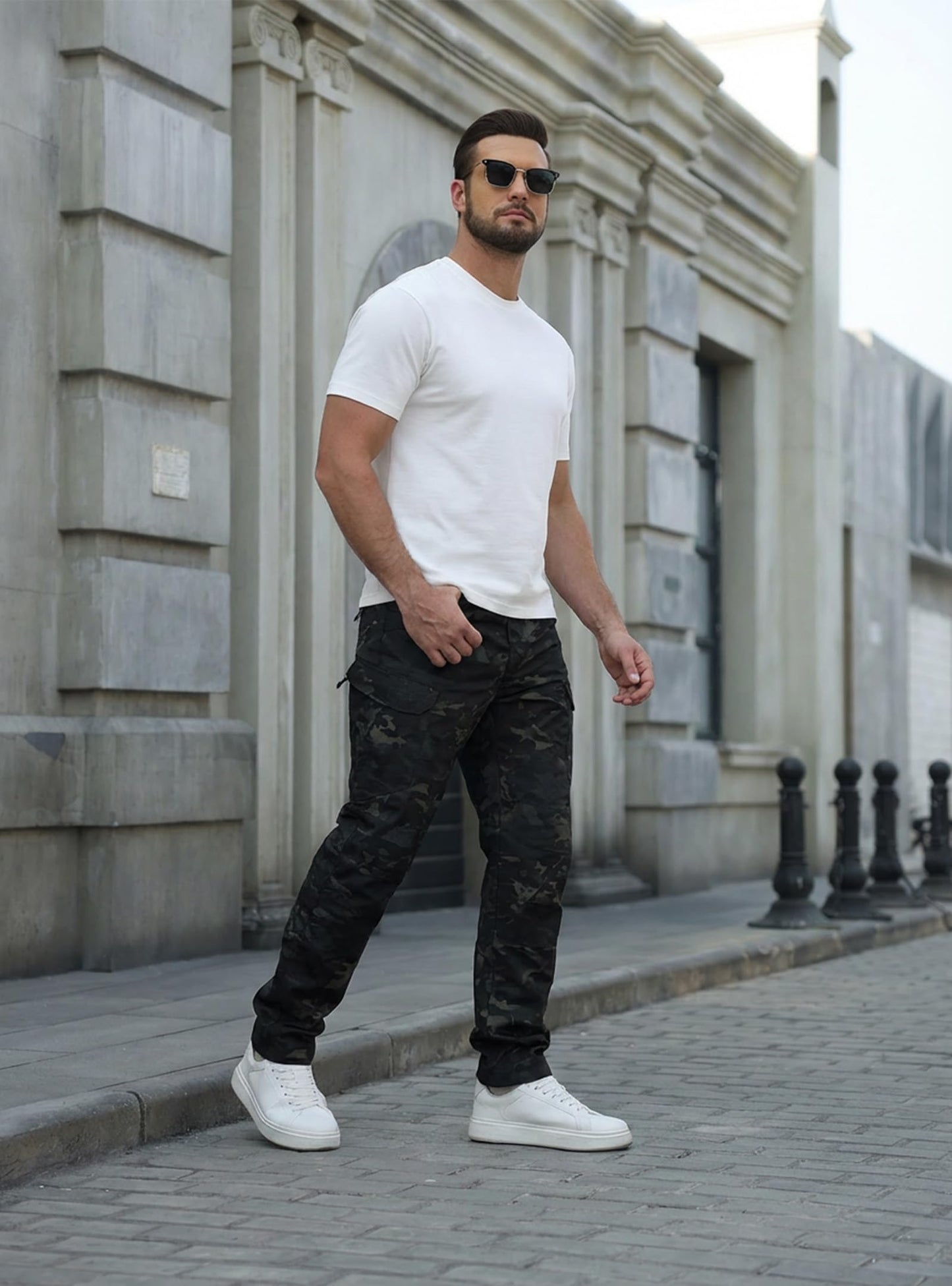 Zaitun Mens Casual Cargo Pants Lightweight Athletic Trousers Multi-Pocket Workout Hiking Pants Outdoor Work Tactical Pants