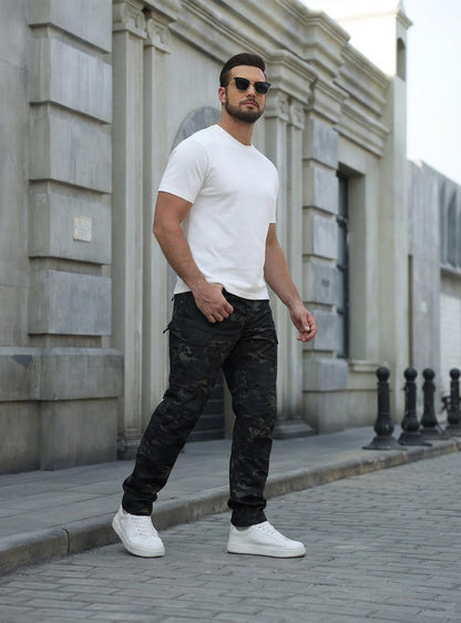 Zaitun Mens Casual Cargo Pants Lightweight Athletic Trousers Multi-Pocket Workout Hiking Pants Outdoor Work Tactical Pants