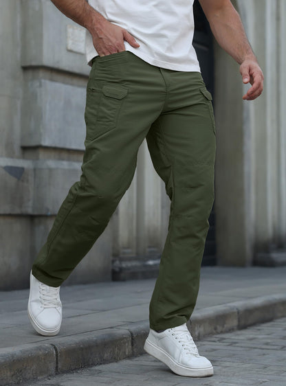 Zaitun Mens Casual Cargo Pants Lightweight Athletic Trousers Multi-Pocket Workout Hiking Pants Outdoor Work Tactical Pants