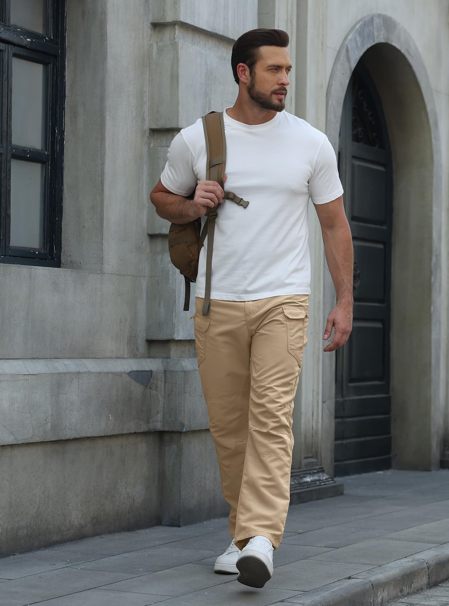 Zaitun Mens Casual Cargo Pants Lightweight Athletic Trousers Multi-Pocket Workout Hiking Pants Outdoor Work Tactical Pants