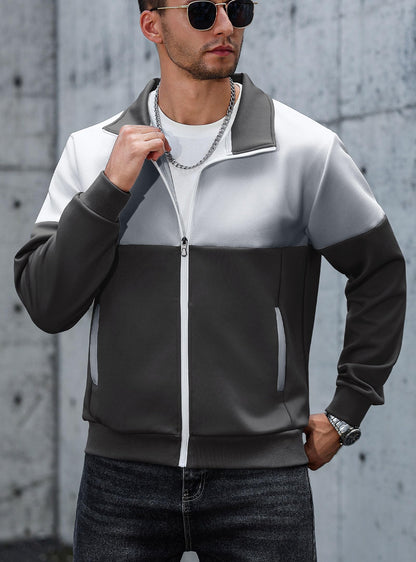 Zaitun Men’s Lightweight Casual Bomber Jacket Track Running Athletic Varsity Coat