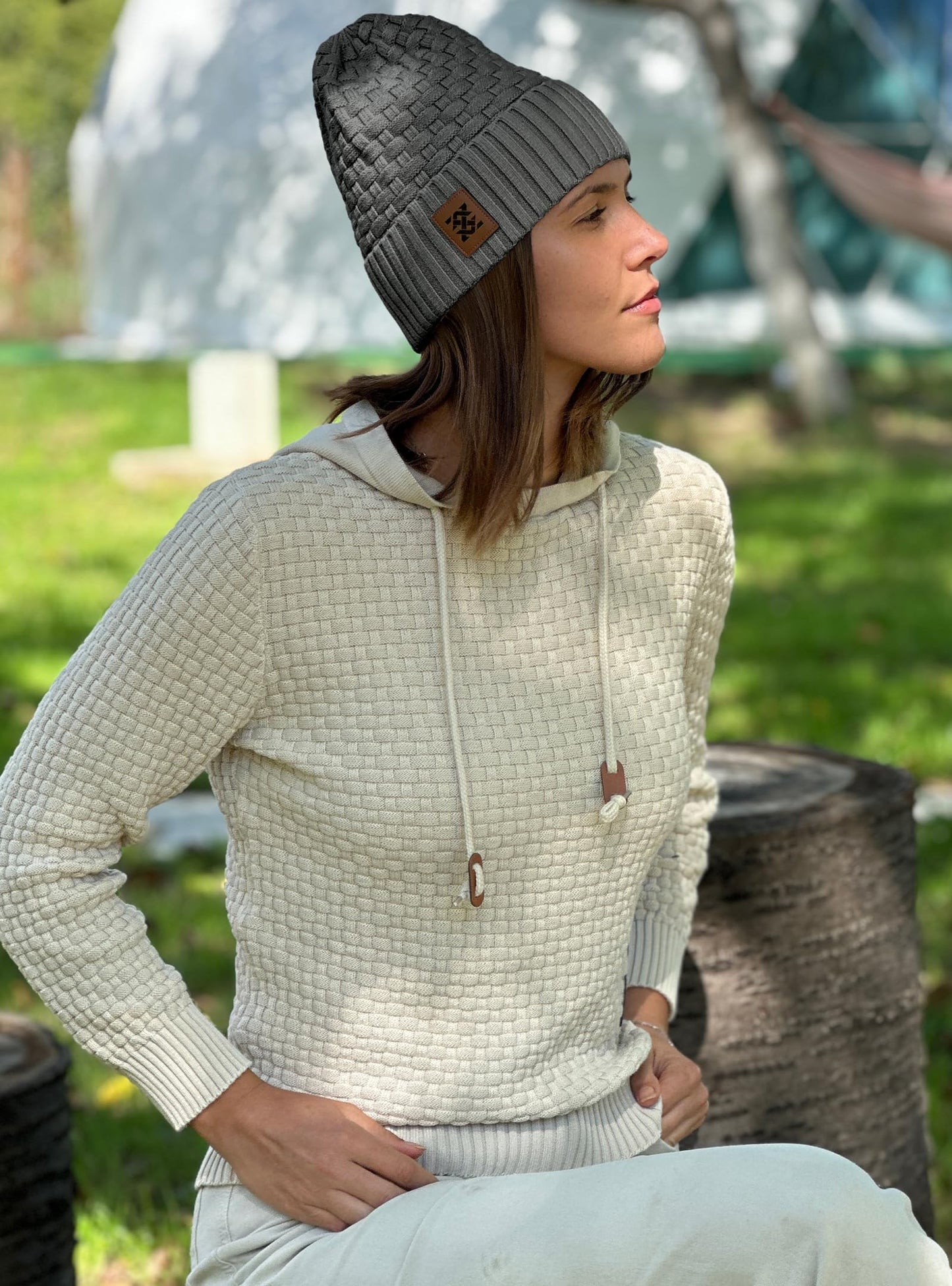 Zaitun Beanie Hats for Men and Women Winter Warm Waffle Knit Cap Comfort Thick Daily Rib Cap
