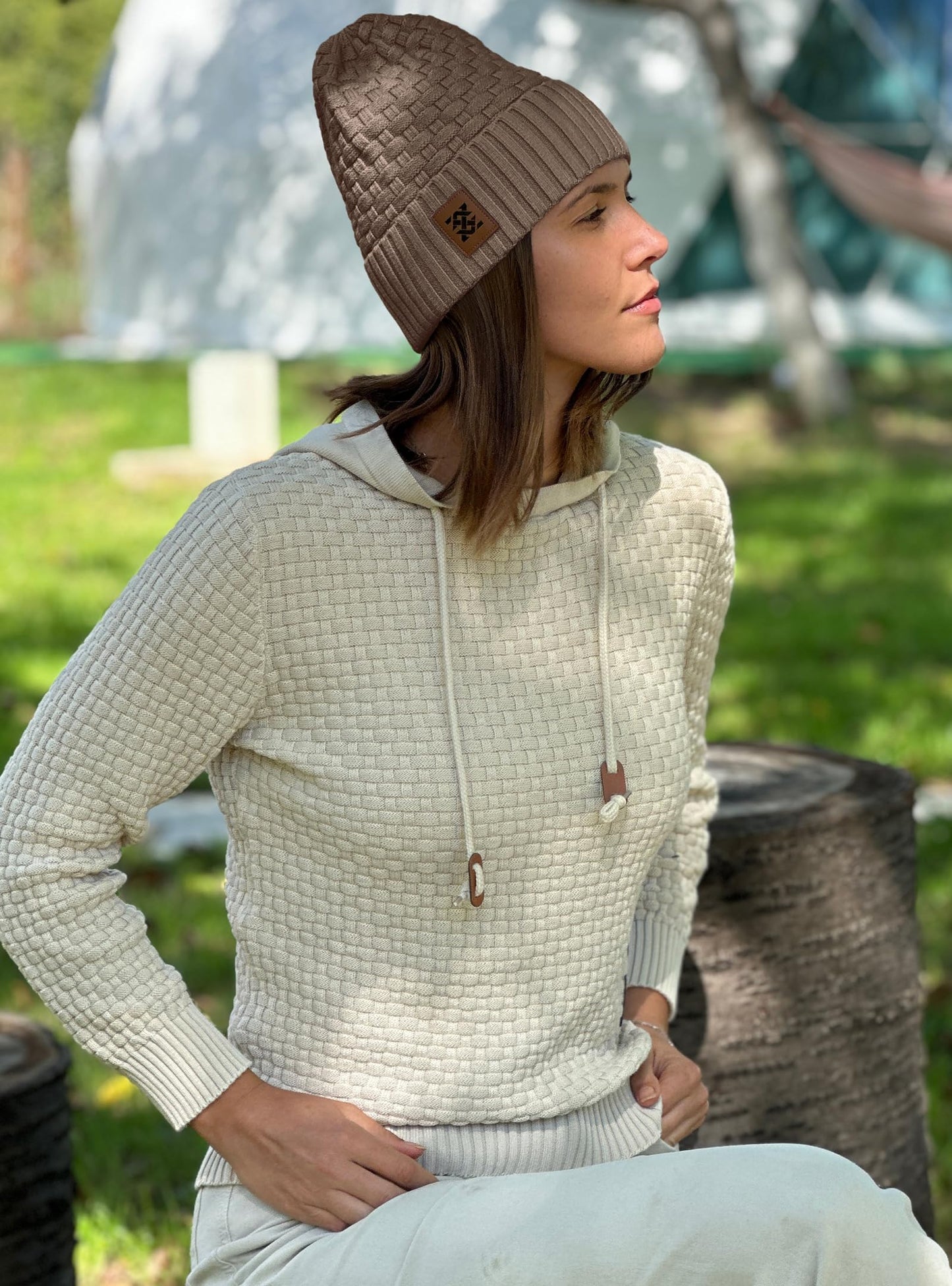 Zaitun Beanie Hats for Men and Women Winter Warm Waffle Knit Cap Comfort Thick Daily Rib Cap